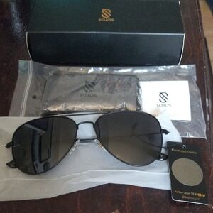 Black Aviator Sunglasses for Women